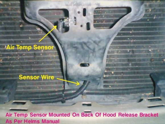 S-10 console temperature sender location