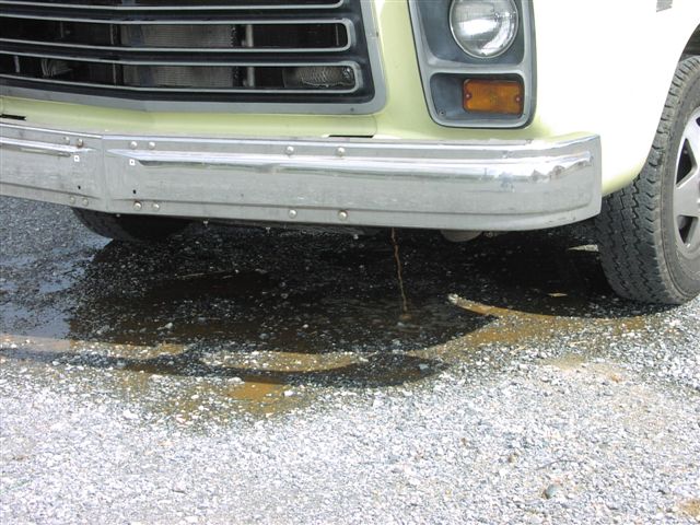 Draining water (no antifreeze) prior to start  of removal