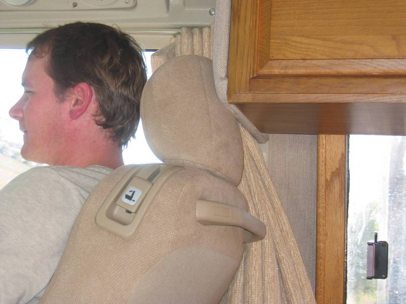headrest close to cabinet
