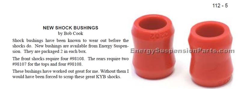 SHOCK BUSHINGS BY BOB COOK