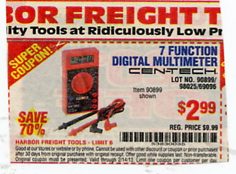 digital volt meter cupon