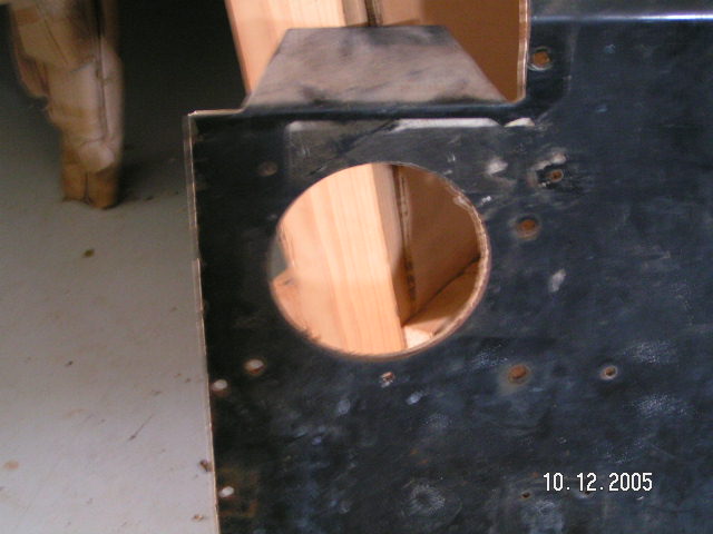Hole in box cover