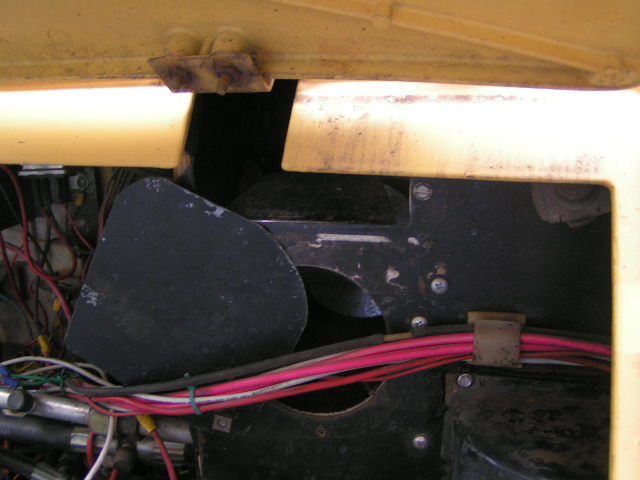 Outside air hole  cover partialy open