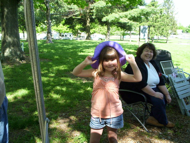 Mrs Anne Hart and one of the Grandbabies