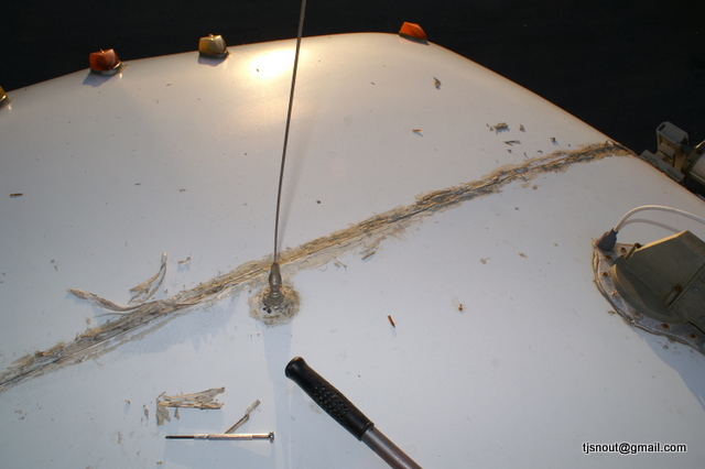 Scraping the sealant
