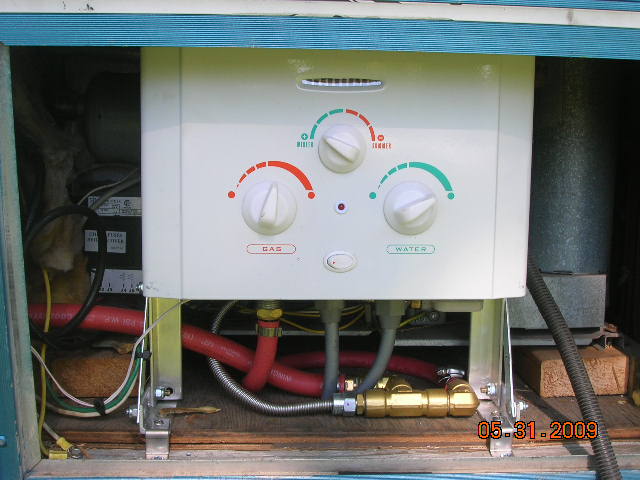 Rays Tankless Water Heater Installation Behind Refrigerator