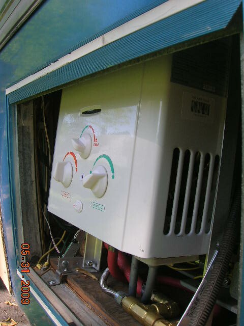 Rays Tankless Water Heater Installation Behind Refrigerator