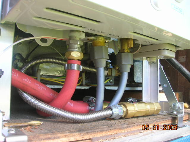 Rays Tankless Water Heater Installation Behind Refrigerator