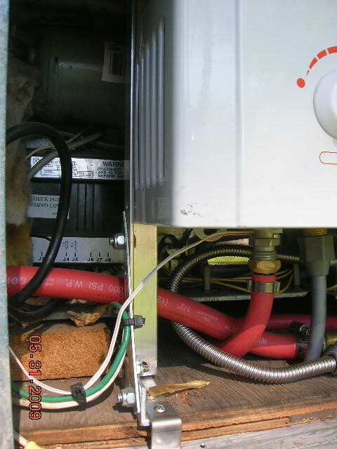 Rays Tankless Water Heater Installation Behind Refrigerator