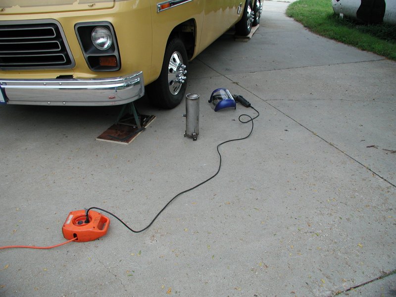 stainless low mount air tank