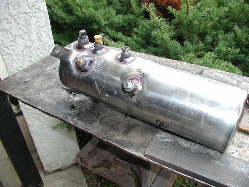 stainless low mount air tank