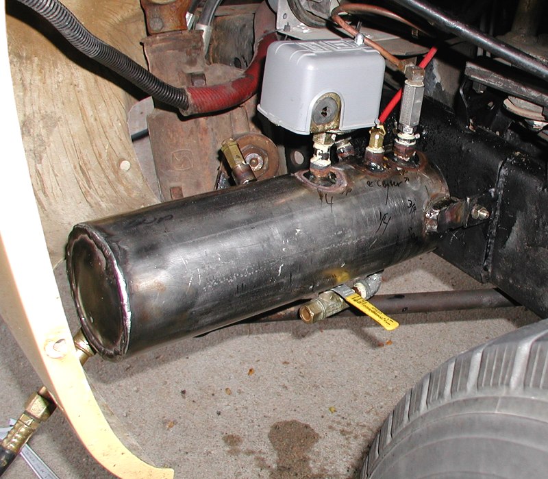 stainless low mount air tank