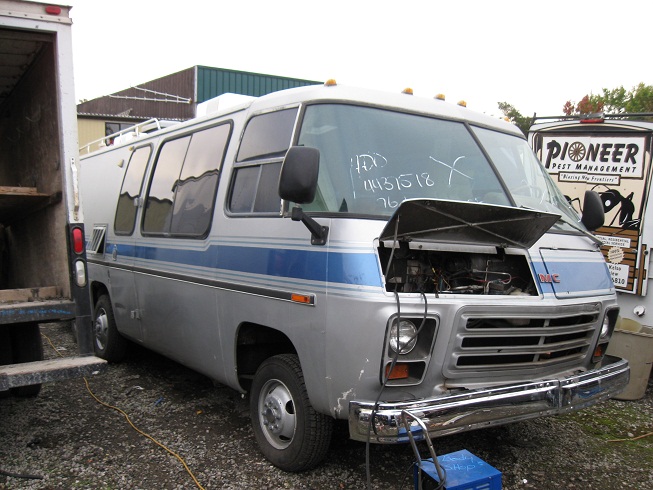 Fire damaged GMC