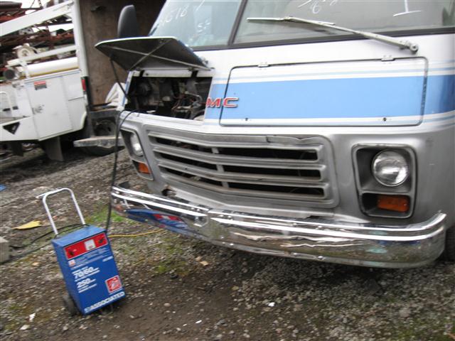Fire damaged GMC