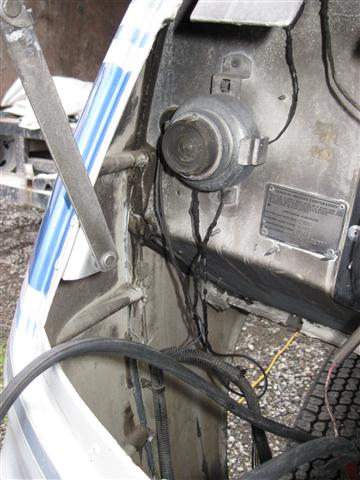 Fire damaged GMC