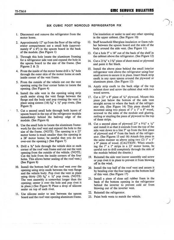 2. 75-TM-9 Service Bulletin for refer vents  1973 - 1974