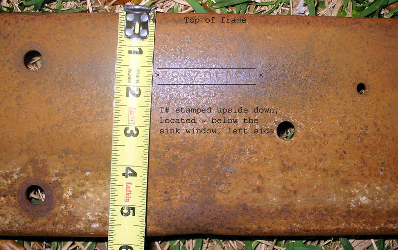 Location of VIN on frame