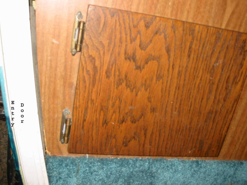 door to new storage area.