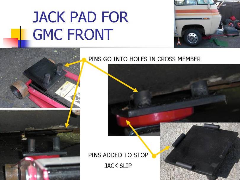 JACK PAD FOR FRONT OF GMC