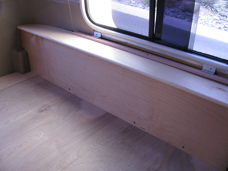 The footboard - made from maple plywood and solid maple top
