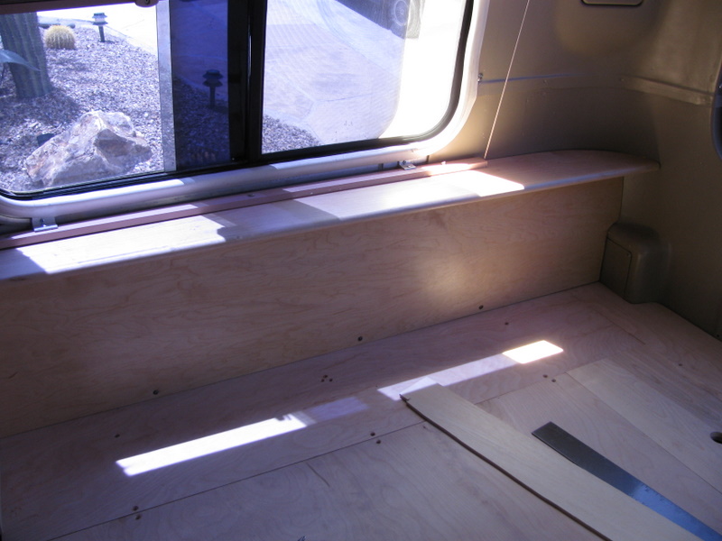 The headboard - maple plywood with solid maple top