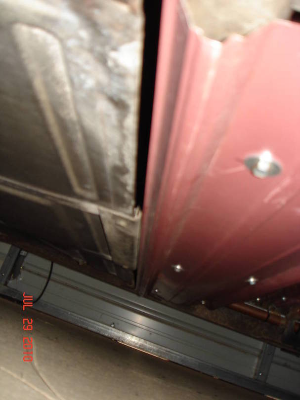 Rear of shield level with nest crossmember