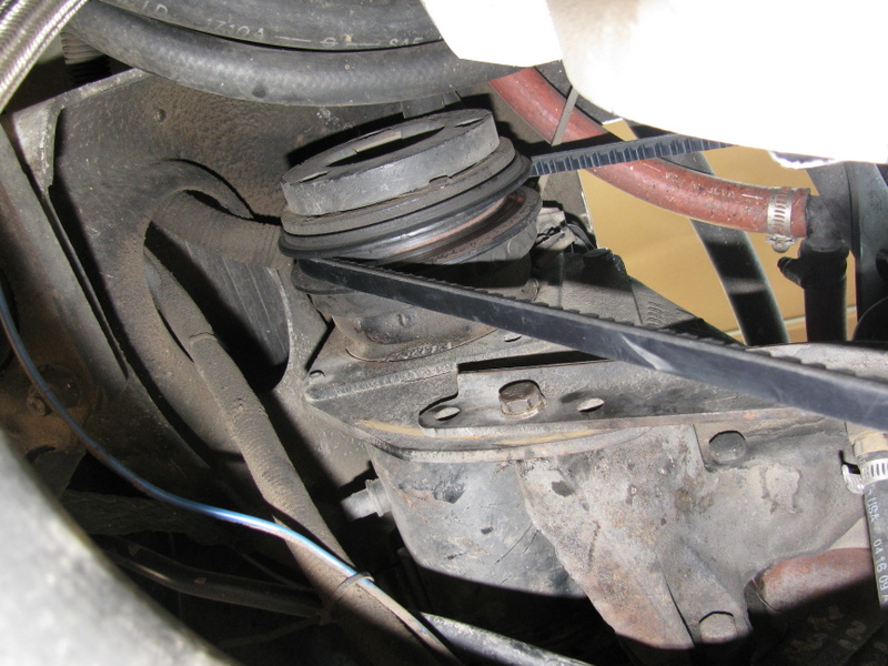 trying to document where A/C belt tensioner is installed