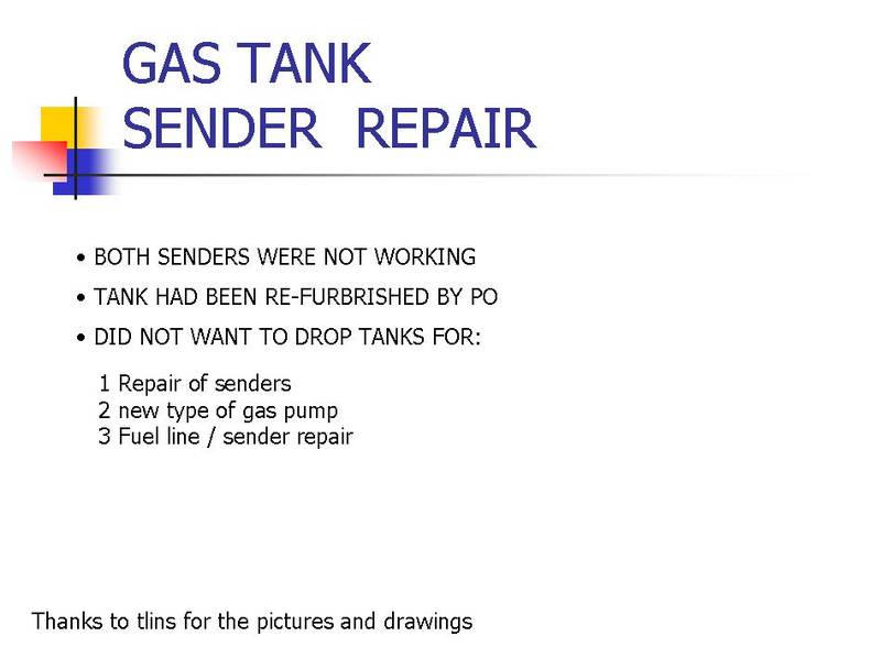 gas tank sender repair