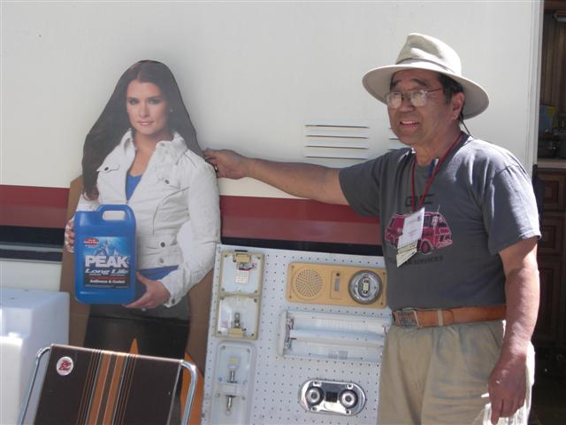 Danica Patrick hustling for Jim Kanomata