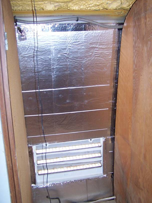 Outside wall insulated