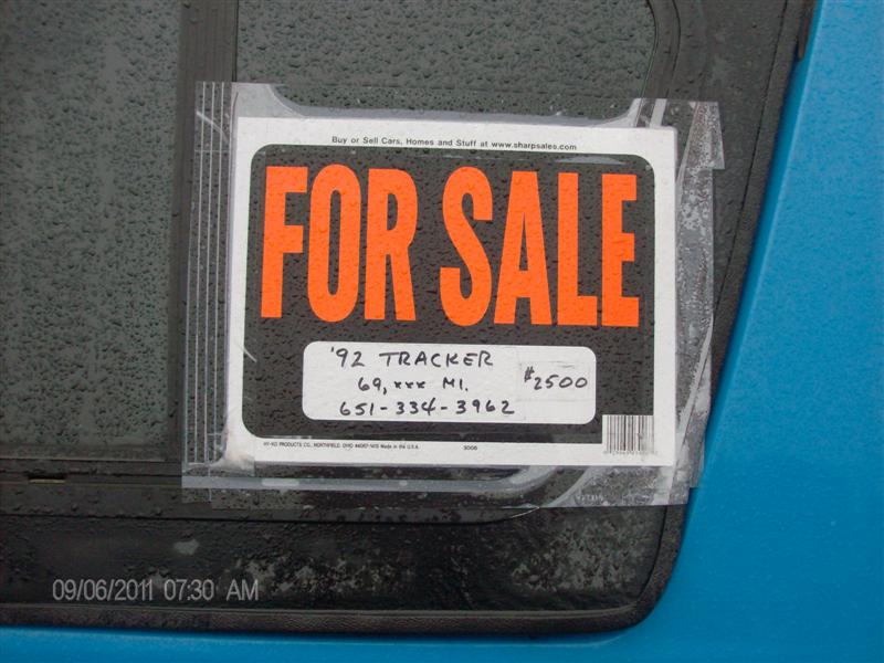 Up Close on the Tracker For Sale