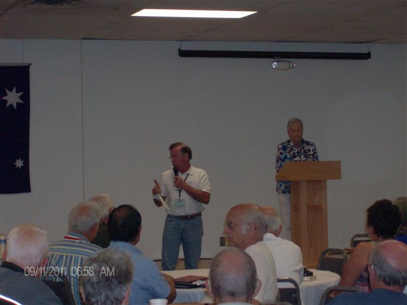 Bob Miller giving the nominations for officers.