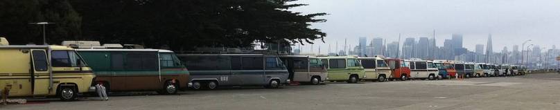 With San Francisco in the background through the fog