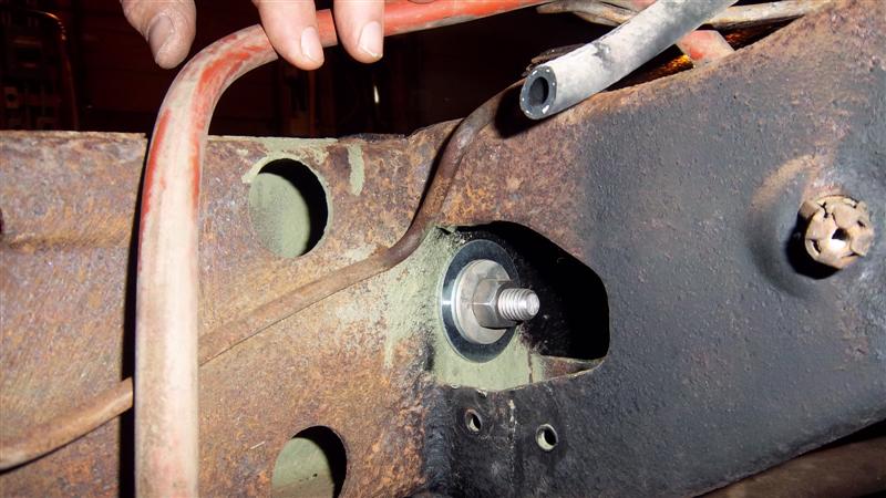 Front Clip Dolly - view of left side bolt