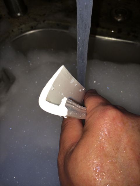 rubber interior window trim soapy water clean