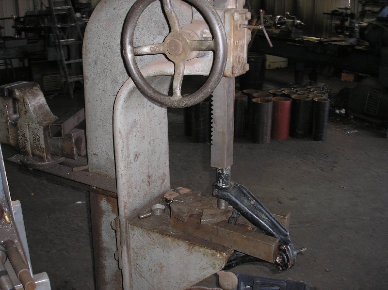 Pressing the old bushings out