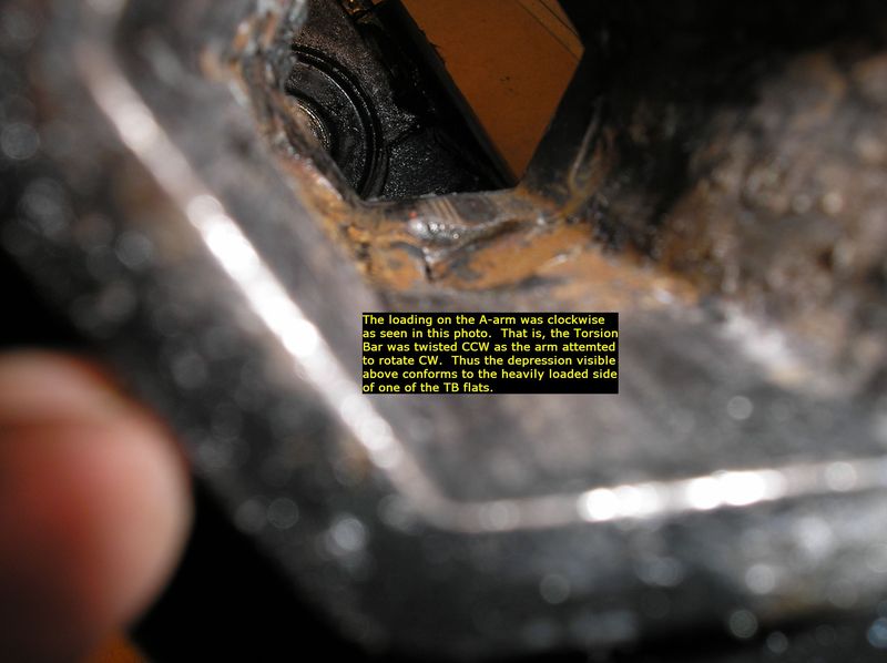 Damaged A-arm Torsion Bar Socket