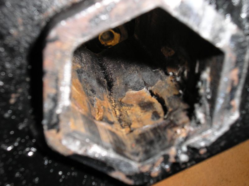 Damaged A-arm Torsion Bar Socket