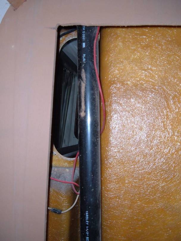 Plumbing behind Fridge and Bath Module