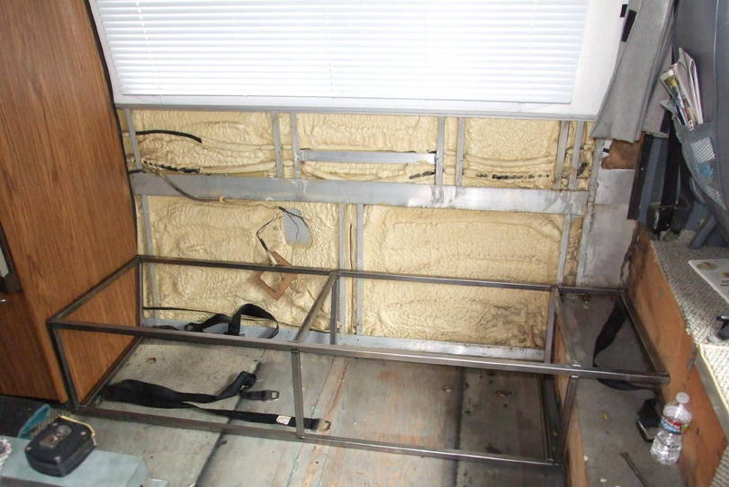 Remodeling.  Replacing Dinette with Couch in a 230