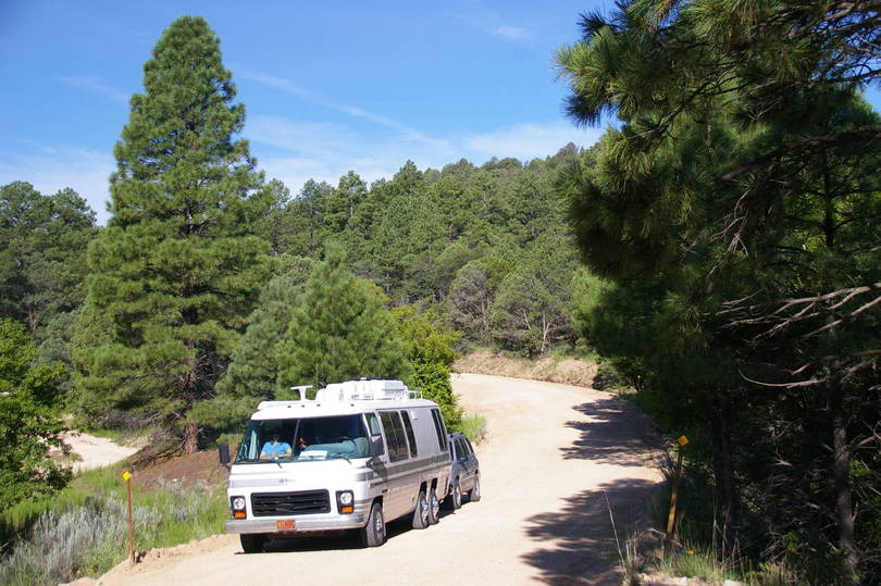 GMC Motorhome in the Dirt