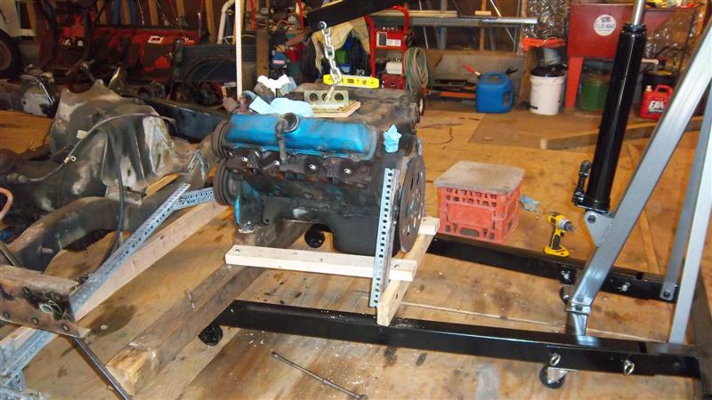 engine on temp support frame