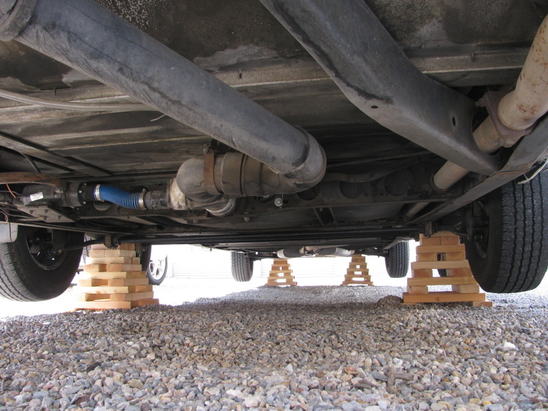 Using my new 12000 pound wooden jack stands
