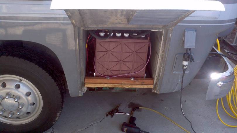 Battery bank installed