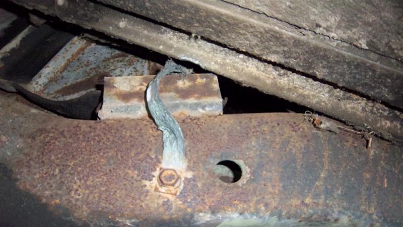 engine/trans to frame ground around RH trans mount