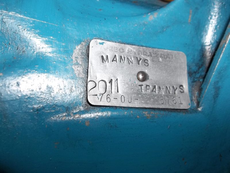 I stamped the Manny transmission tag before installing it