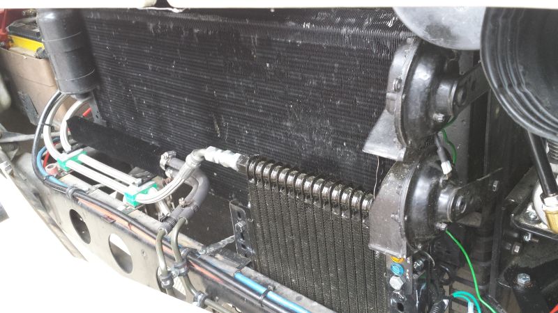 Oil coolers in place