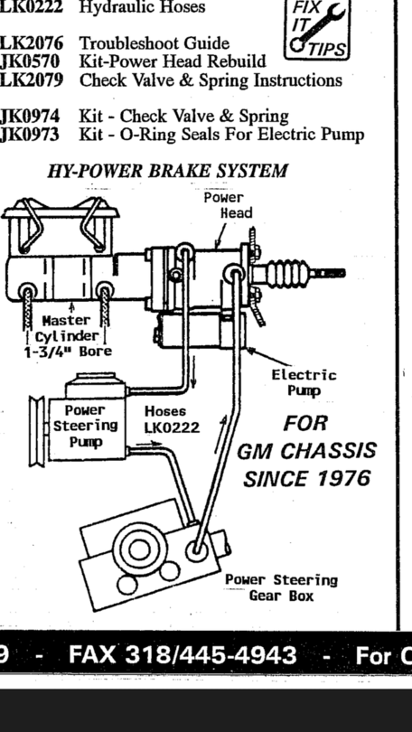GMC HyPower hydraulic Booster System