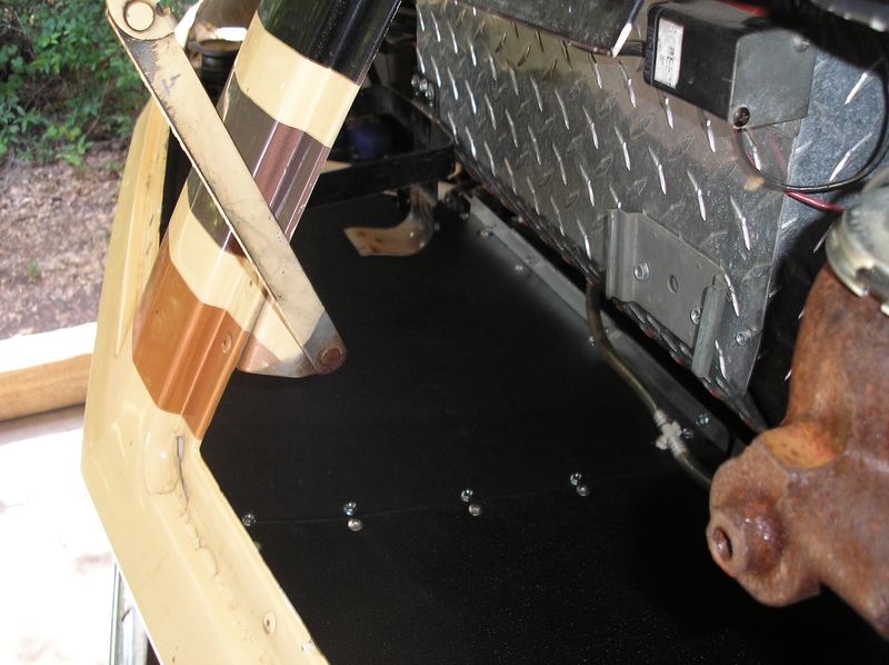 Top panels installed with sheet metal screws