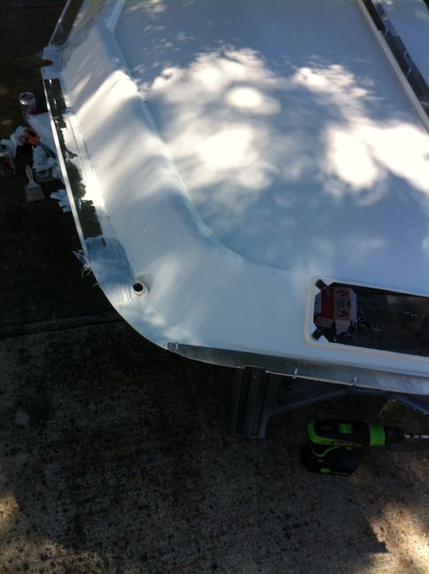 Aluminum screwed in place